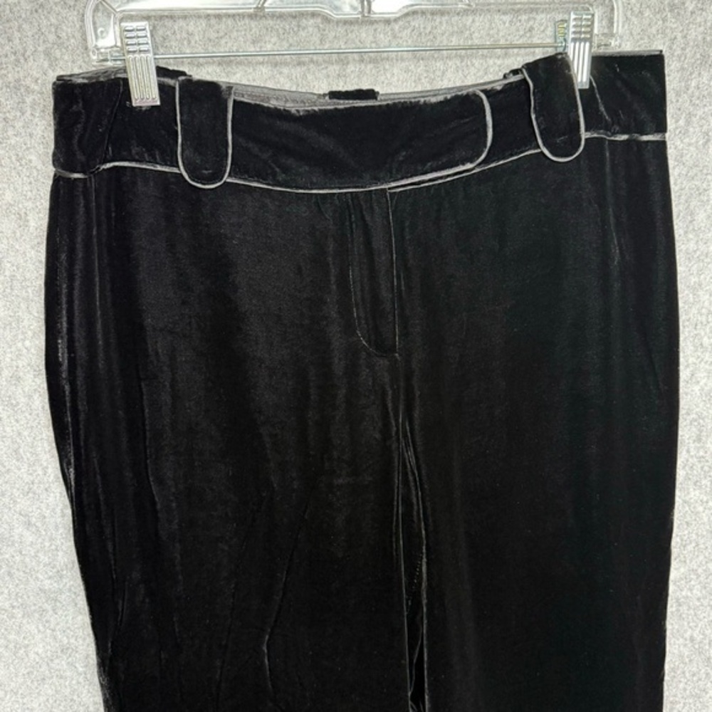 Ann Taylor Margo Silk Blend Velvet Wide Leg Pant- Sz 10 - Picture 3 of 6